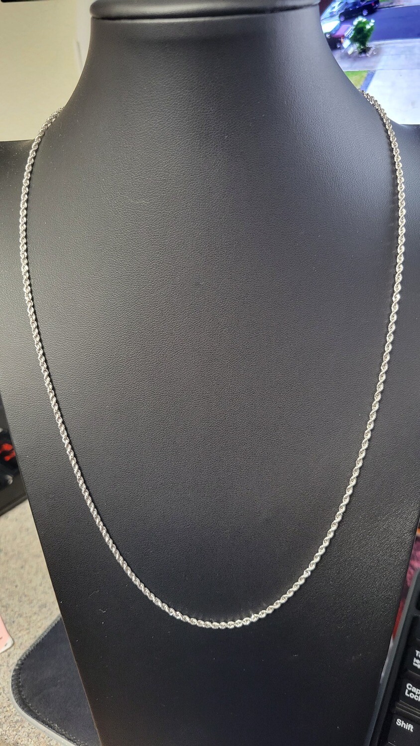PLATINUM 950 2.25MM ROPE CHAIN (NON DIAMOND CUT)