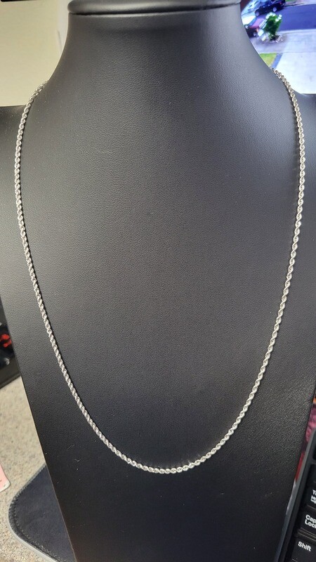 PLATINUM 950 2.25MM ROPE CHAIN (NON DIAMOND CUT)
