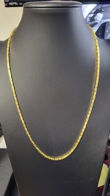 14K 2.5MM BYZANTINE CHAIN