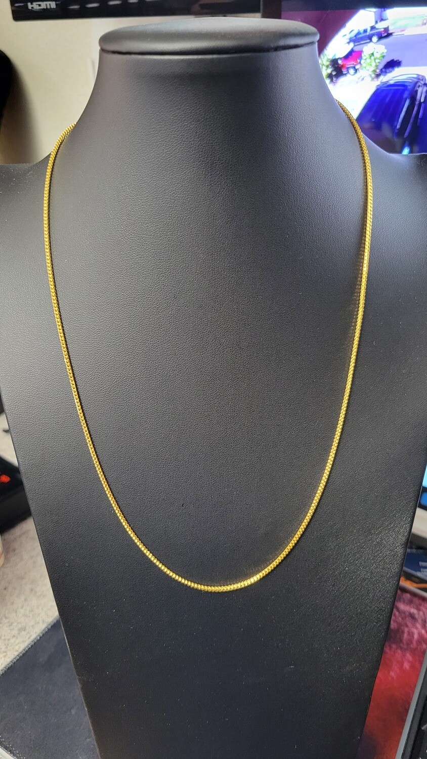 22K 1.7MM DIAMOND CUT FRANCO CHAIN