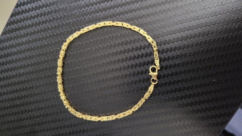 14K 2.5MM BYZANTINE BRACELET