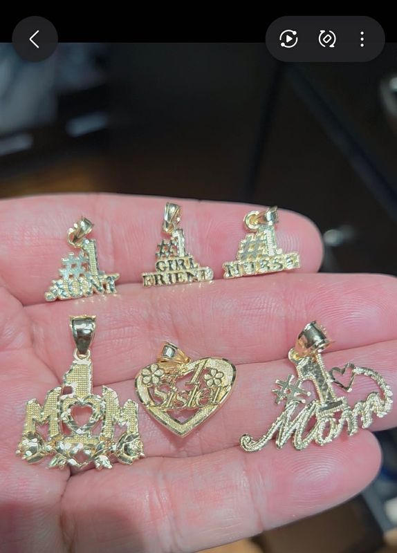 14K "#1 WIFE, NURSE, MOM, ETC PENDANTS
