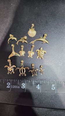 14K MISC SEA LIFE PENDANTS