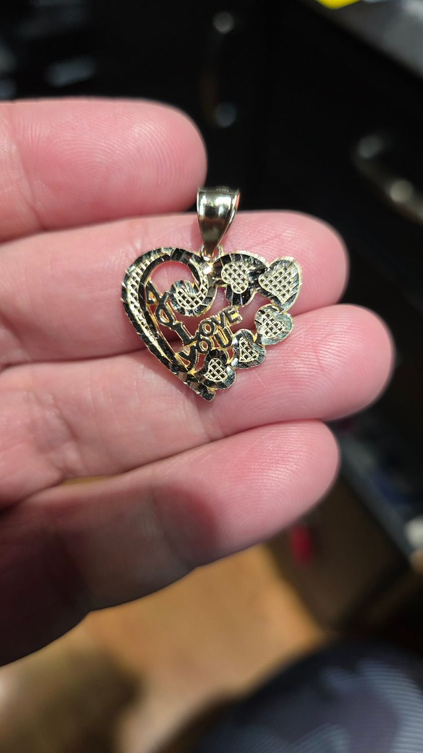 14K "I LOVE YOU" HEART PENDANT