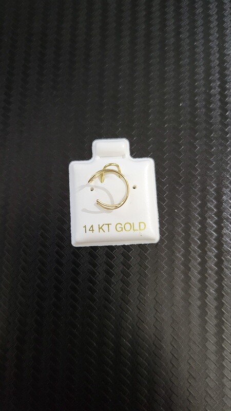 14K "X" CUFF EARRING