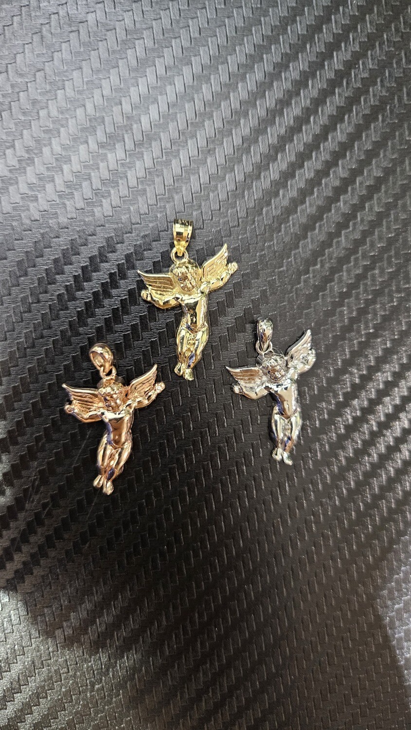 14K 1.25" BABY ANGEL PENDANT