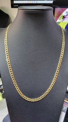14K 6.8MM FLAT CURB CHAIN (ITALIAN FINISH)