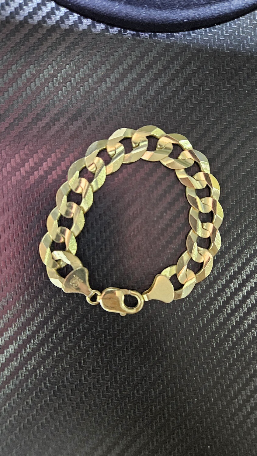 14K 14MM FLAT CURB BRACELET