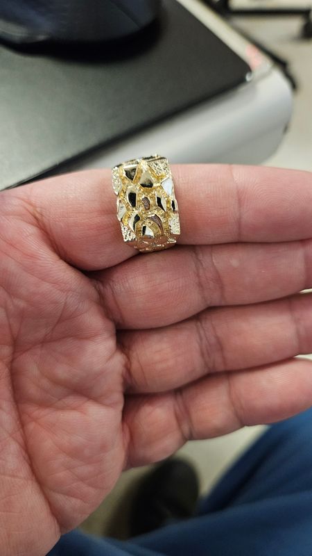 14K 13.5MM NUGGET RING