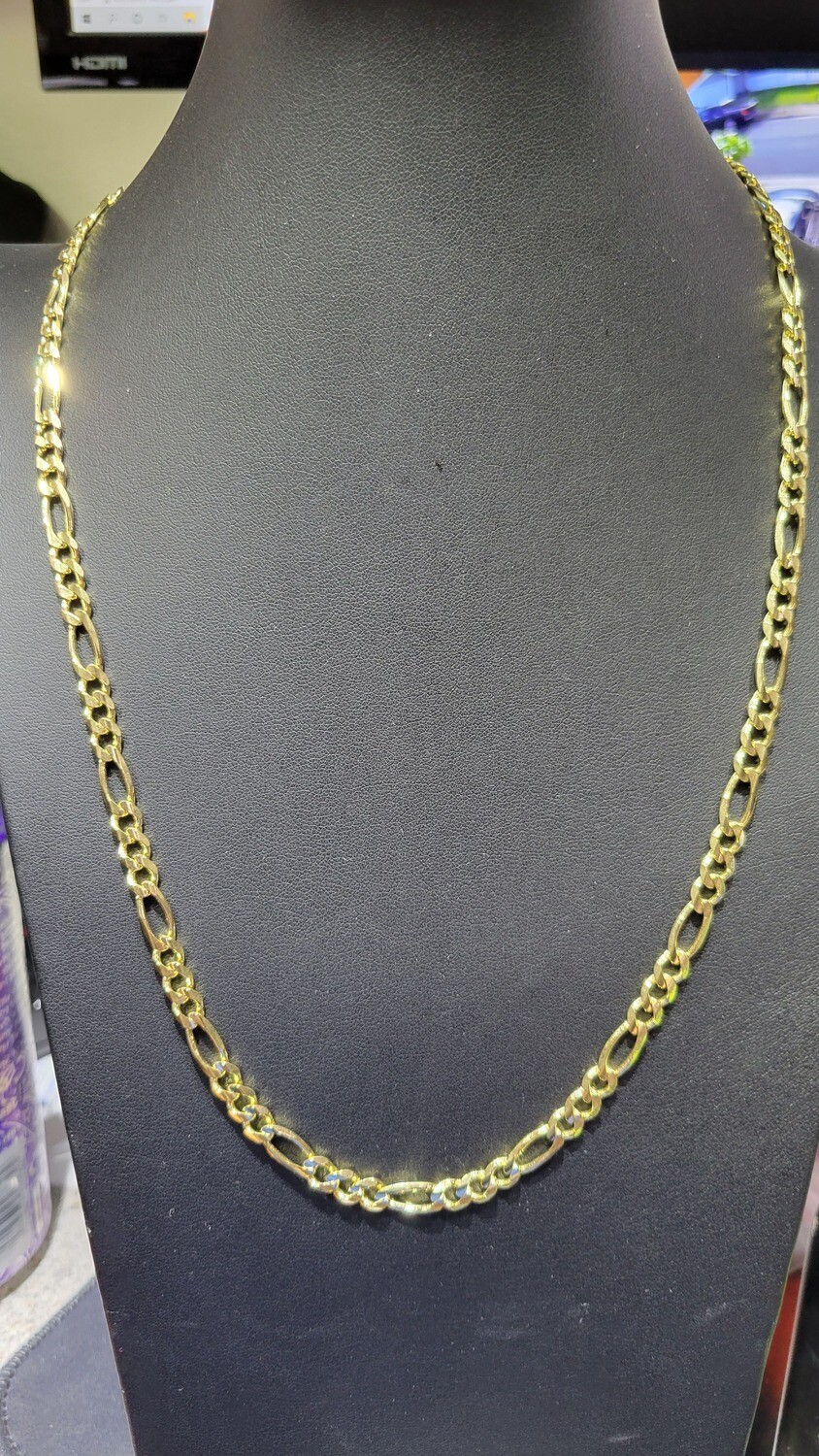 14K 6MM FIGARO CHAIN