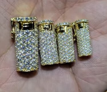 14K DIAMOND BARREL LOCKS