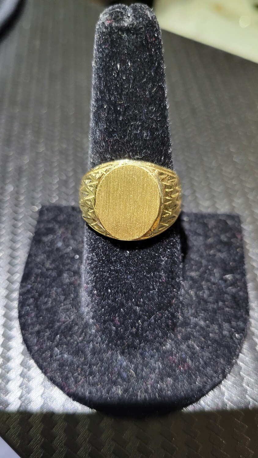 14K 15MM SIGNET RING