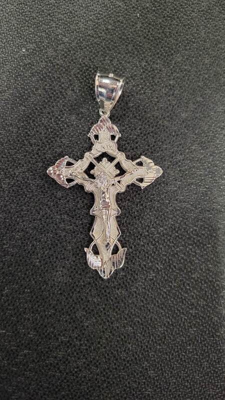 925 STERLING 2.5" INRI CRUCIFIX CROSS