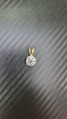 14K 3 CARAT SOLITAIRE DIAMOND PENDANT (LAB)