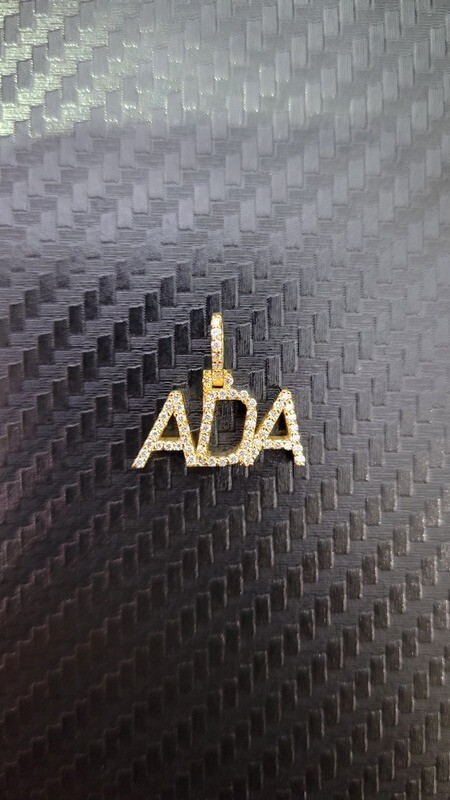 CUSTOM 14K 3/4" NAME PENDANT