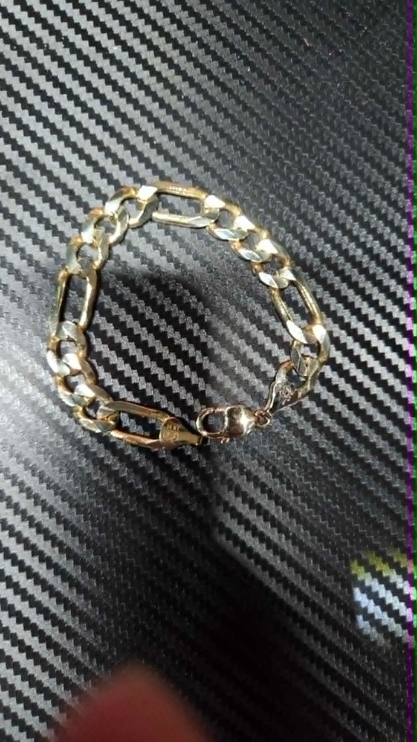 14K 10MM FIGARO BRACELET