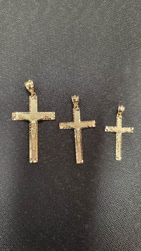 14K D/C CRUCIFIX CROSSES