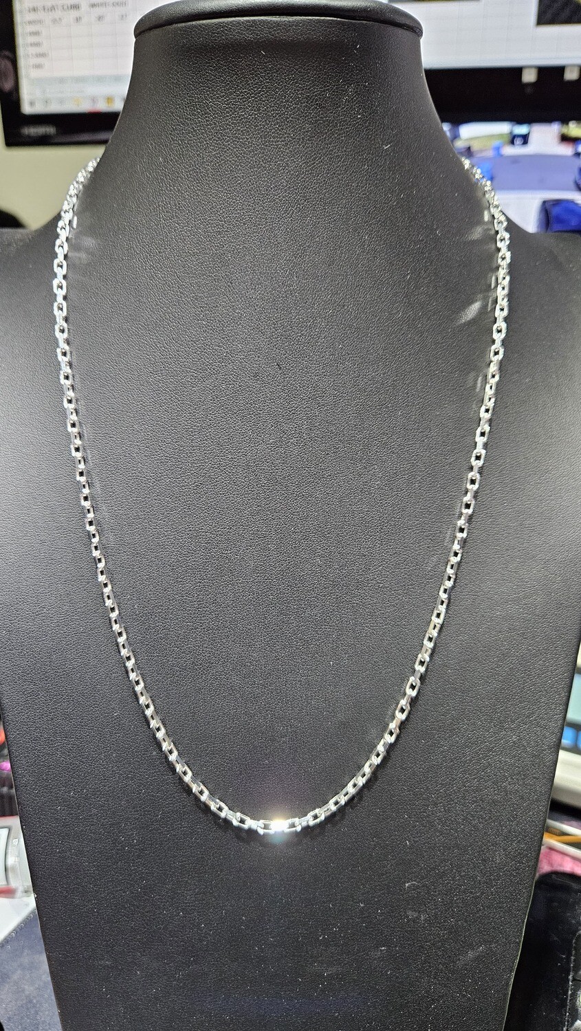 STERLING SILVER 3MM HEAVY LINK CHAIN