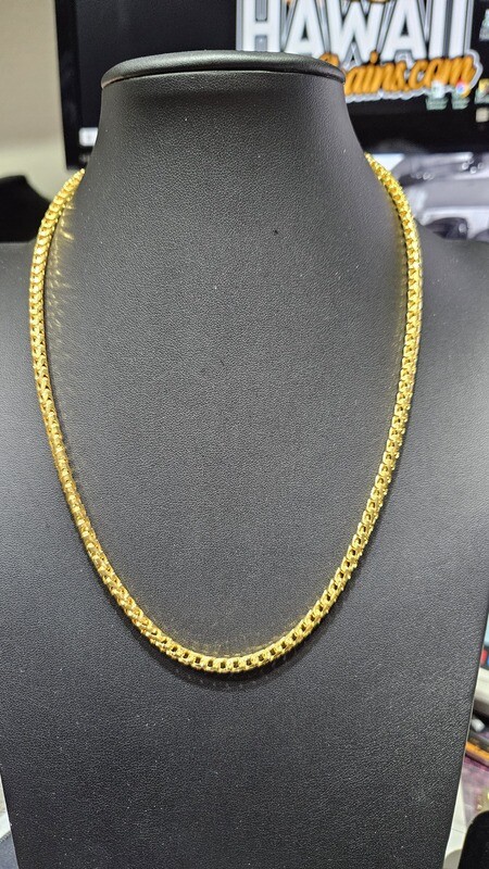 22K 4MM DIAMOND CUT FRANCO CHAIN
