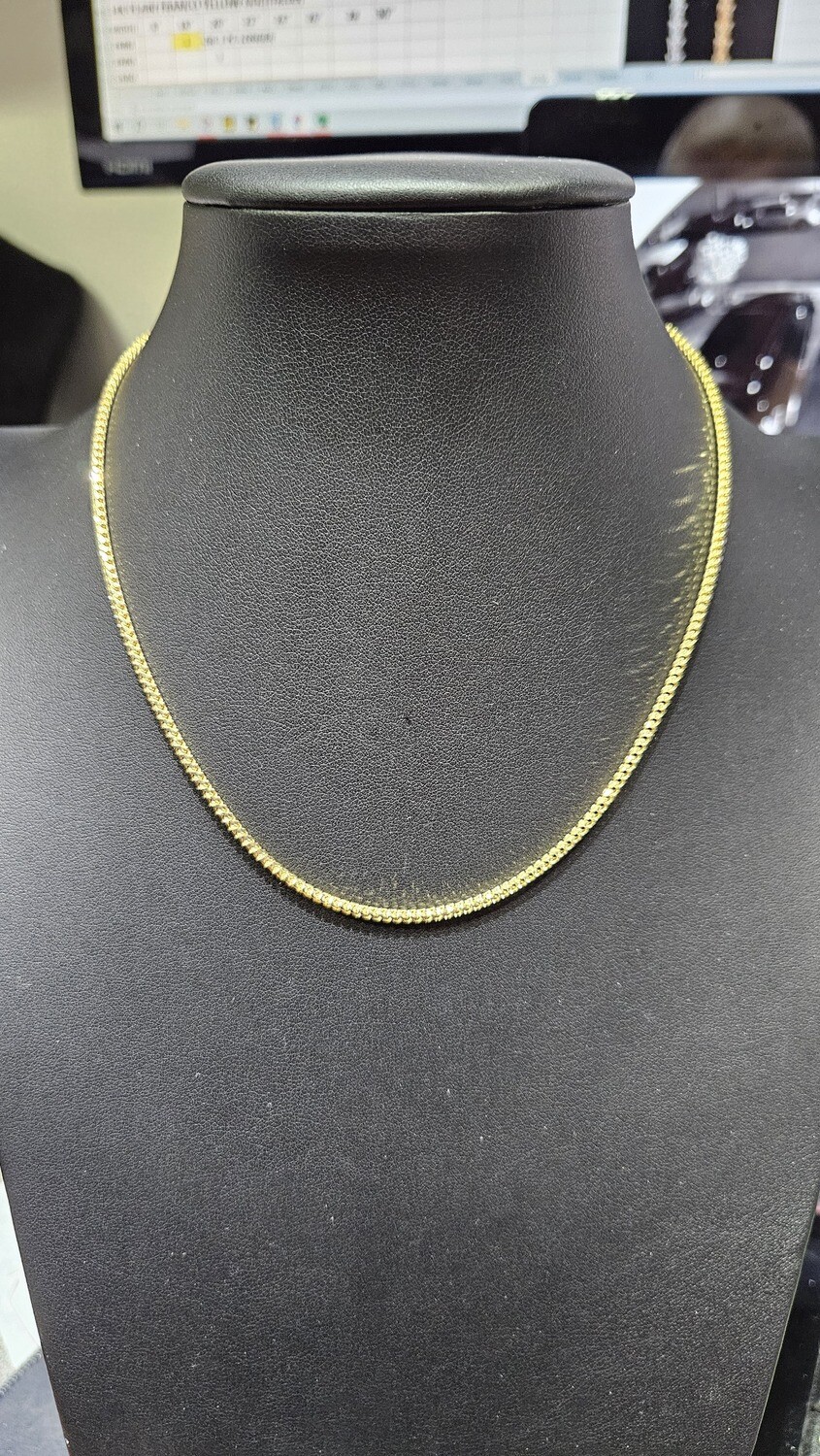 14K 2MM DIAMOND CUT FRANCO CHAIN