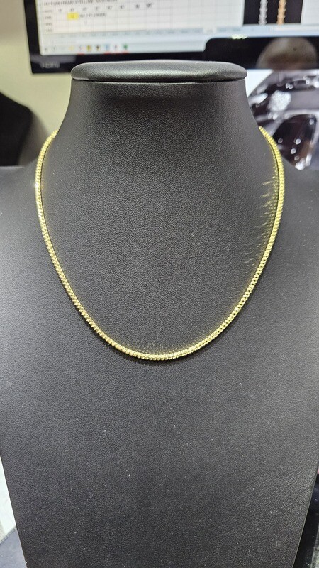 14K 2MM DIAMOND CUT FRANCO CHAIN