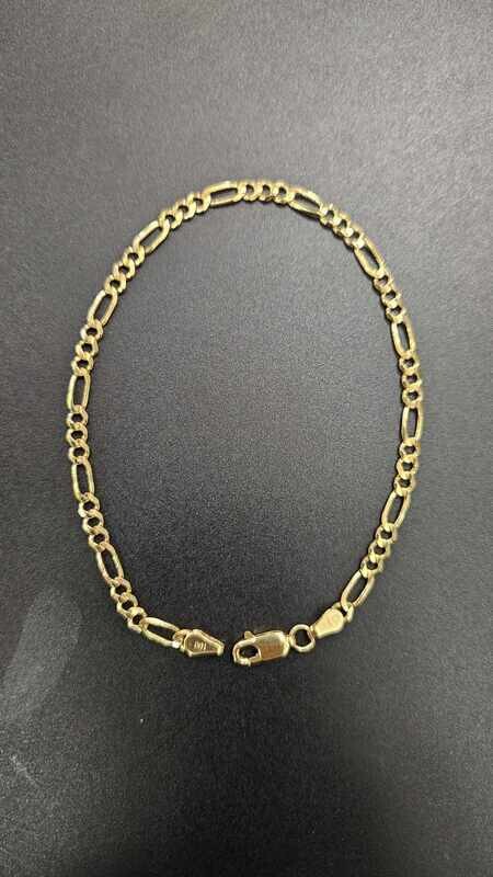 14K 3.2MM FIGARO BRACELET