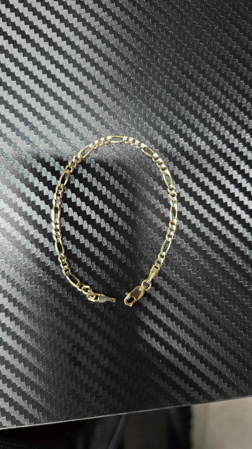 14K 3.2MM FIGARO BRACELET