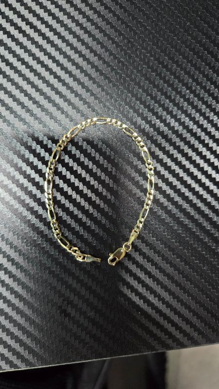 14K 3.2MM FIGARO BRACELET