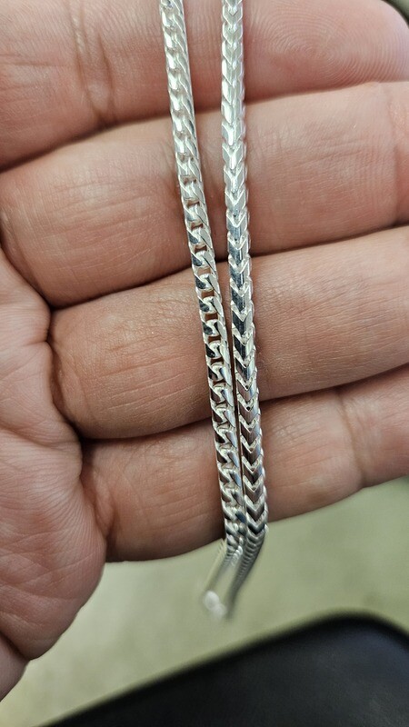 STERLING SILVER 2.8MM PLAIN FRANCO CHAIN