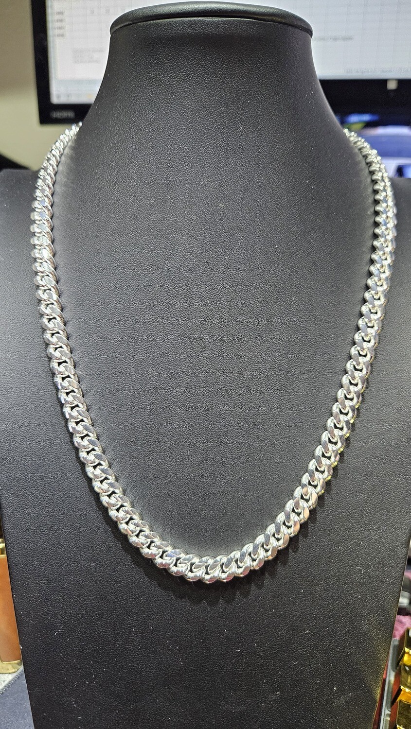 STERLING SILVER 9MM MIAMI CUBAN CHAIN
