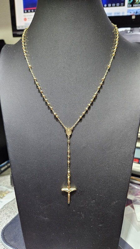14K 3MM ROSARY CHAIN