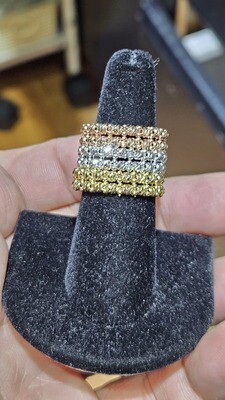 14K 6MM MOON CUT RINGS