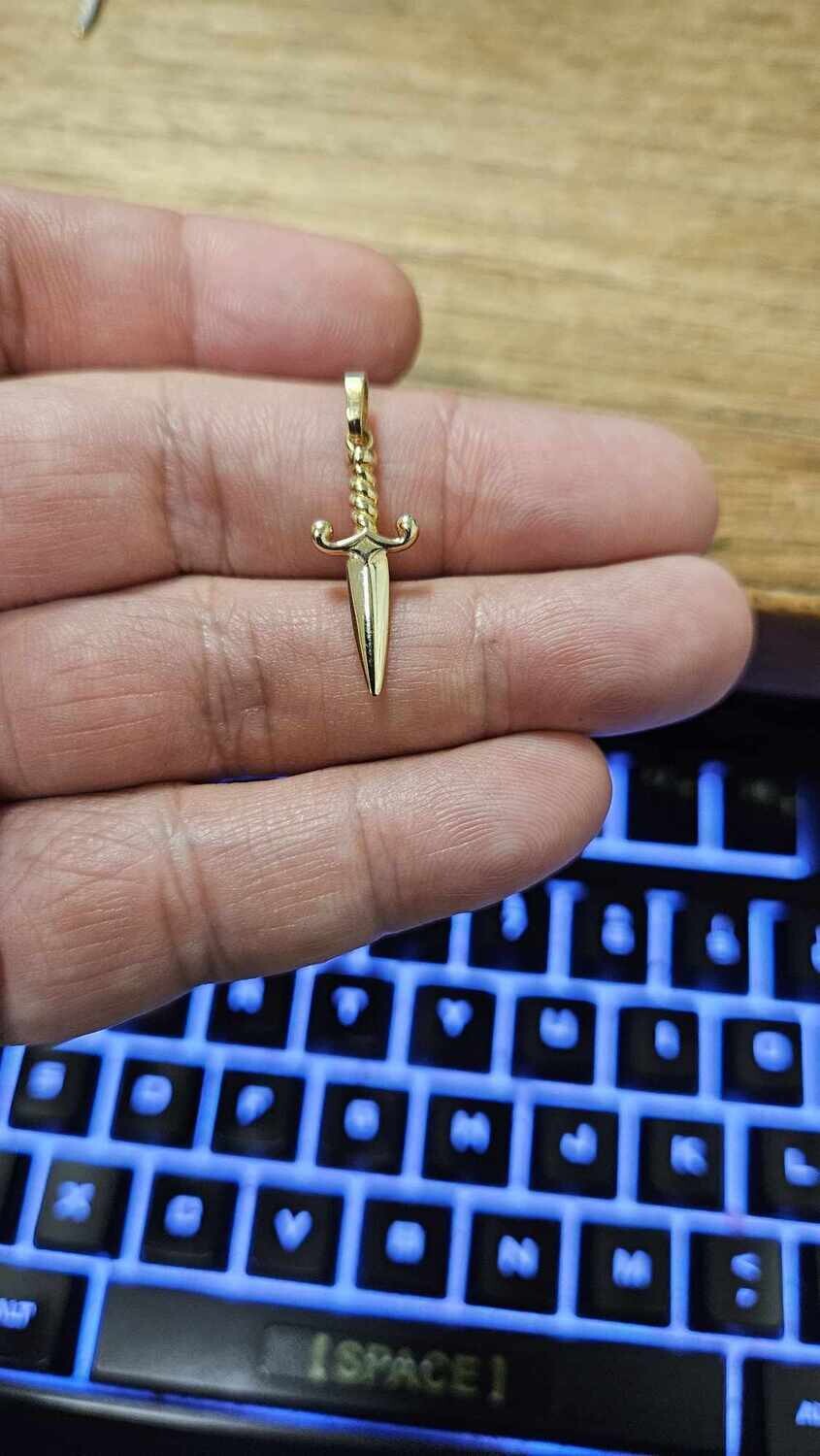 14K KNIVES &amp; SWORDS, SWORDS: TINY- 1.2" 1.6 GRAMS