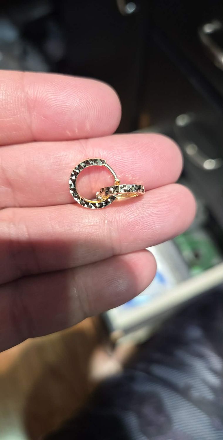 14K HUGGIES, 14K HUGGIES: 2MM 1/2" DC HUGGIES 1.7 GRAMS