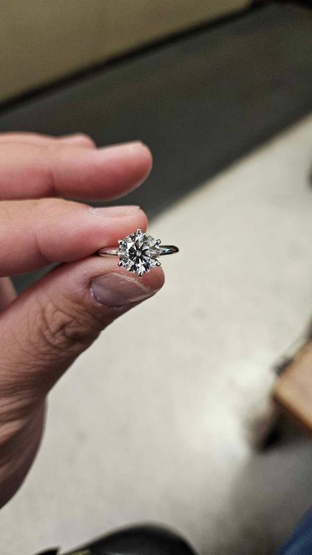 14K 2.54 CARAT SOLITAIRE DIAMOND RING (LAB)