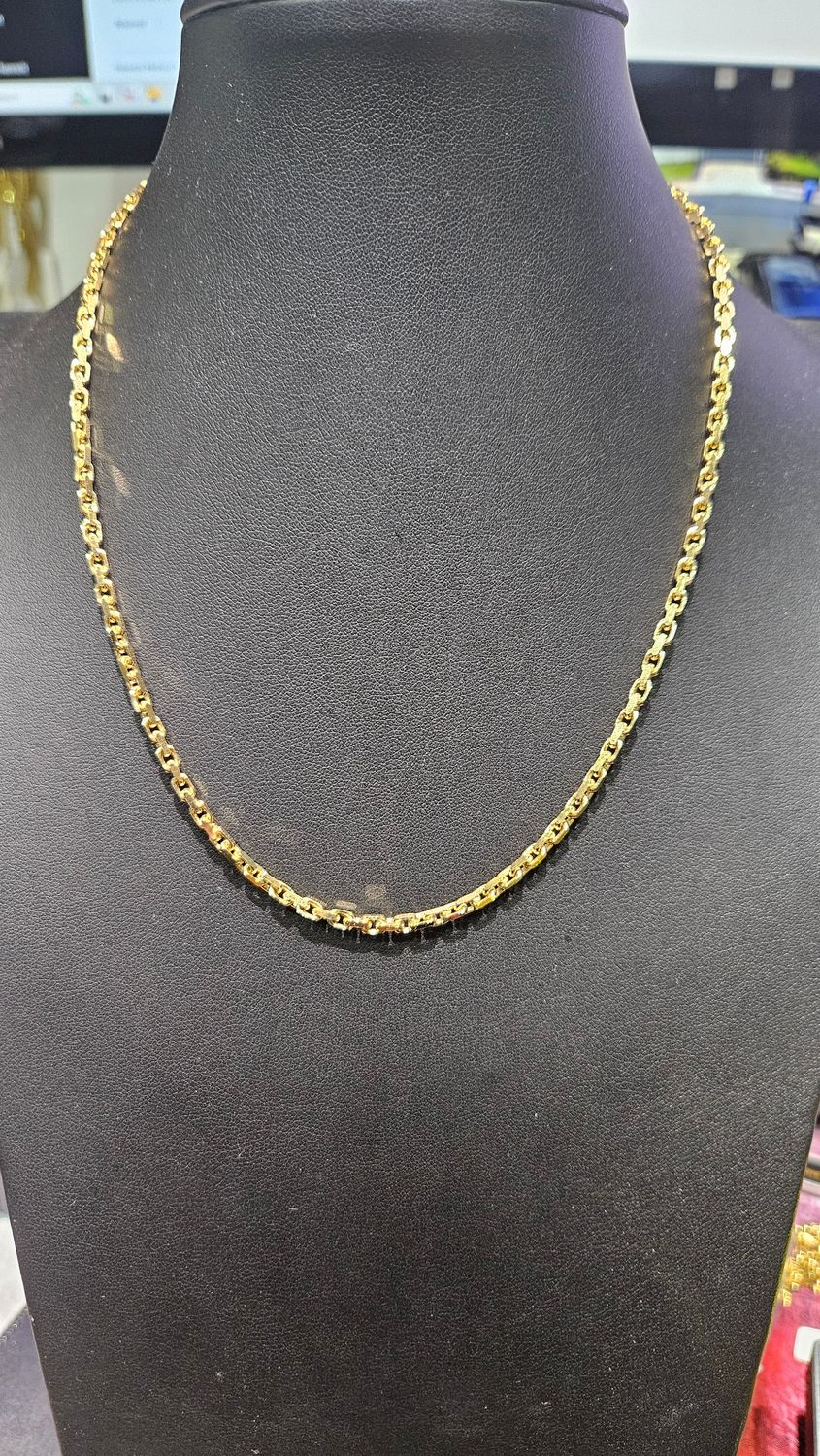 22K 3MM HEAVY LINK NECKLACE &amp; BRACELET
