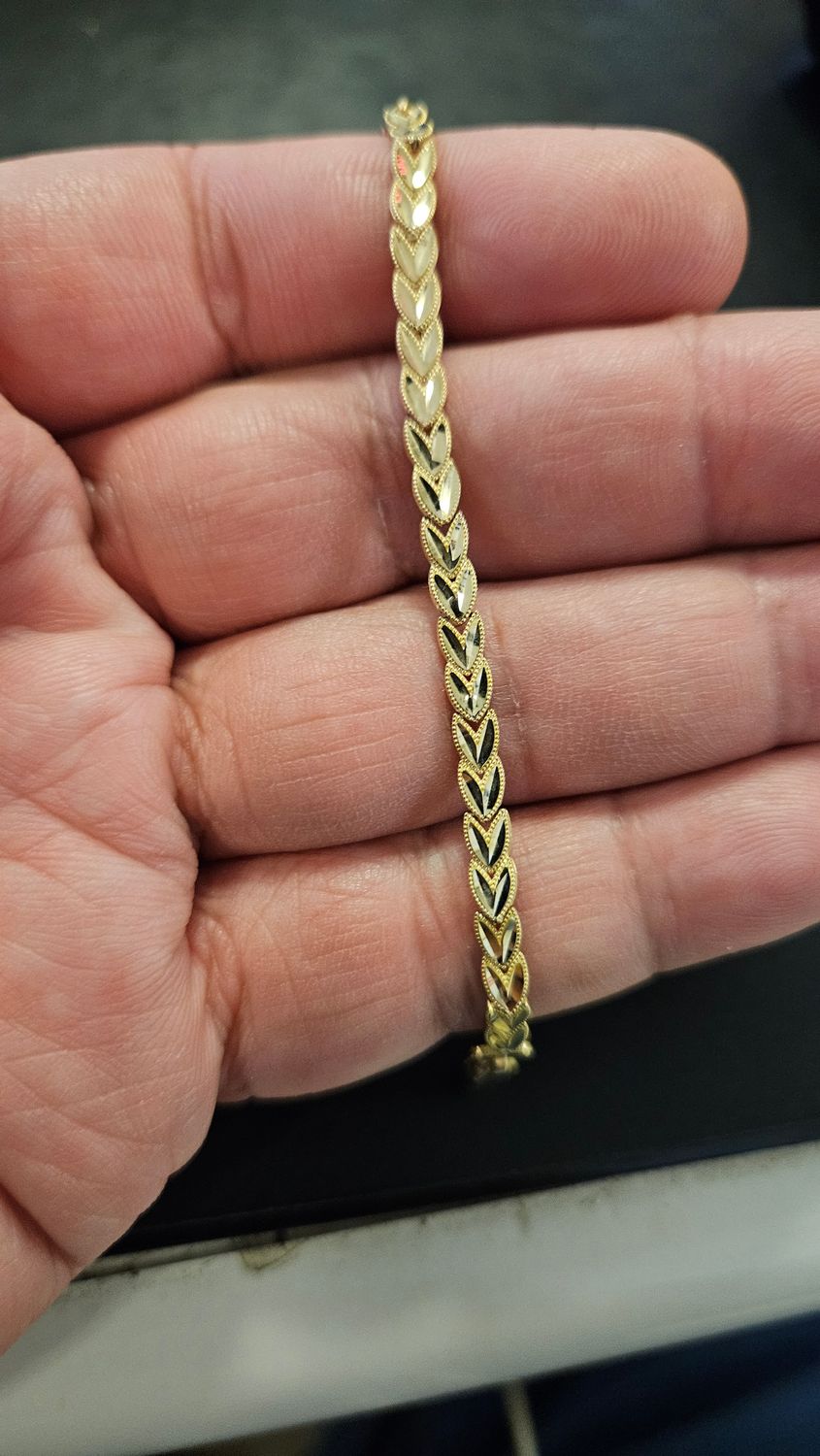 14K 4MM FACETED DIAMOND CUT BRACELET