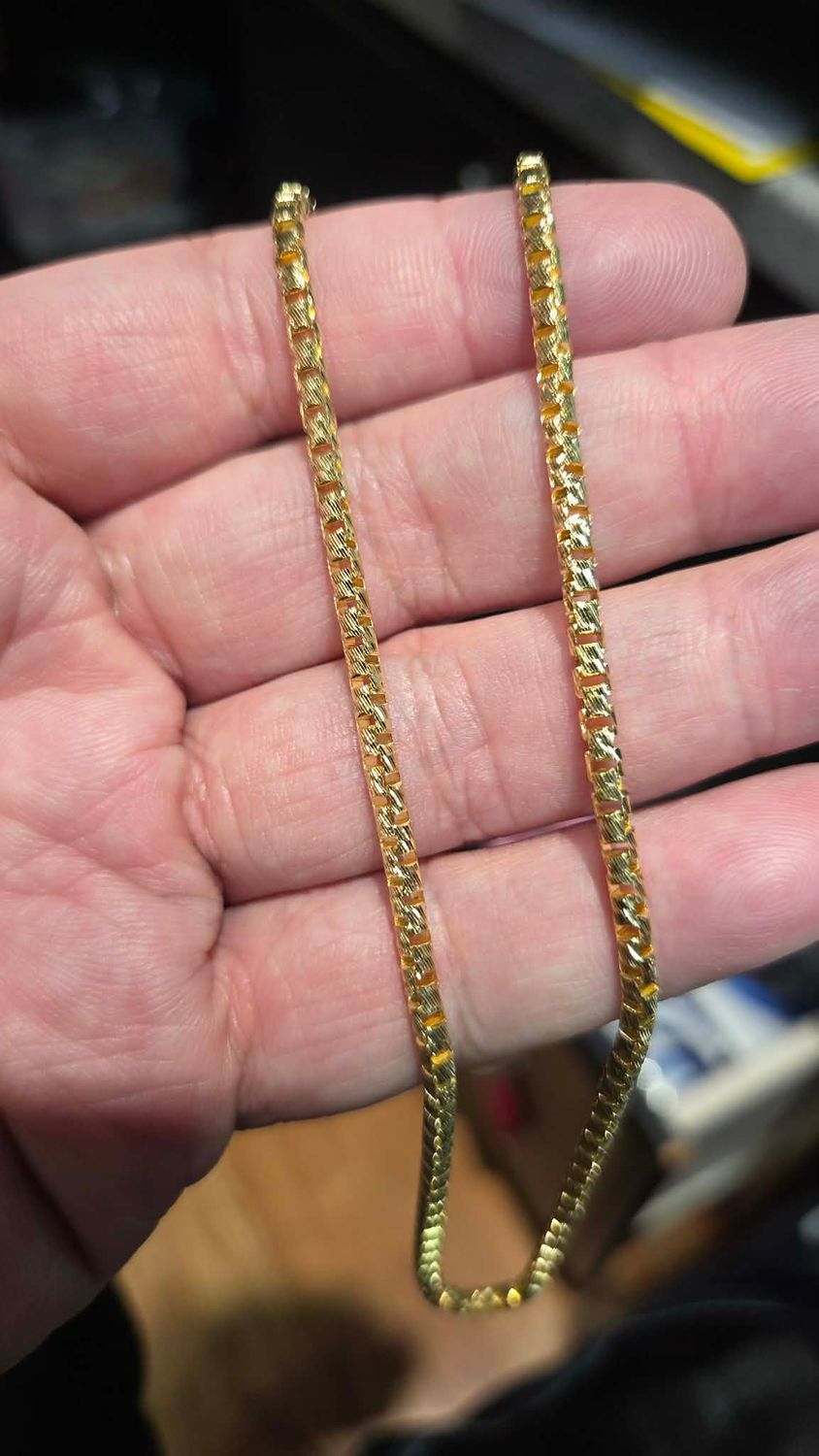 14K 3MM D/C BOX CHAIN