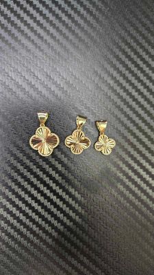 14K DC CLOVER PENDANTS, BRACELET, & NECKLACES