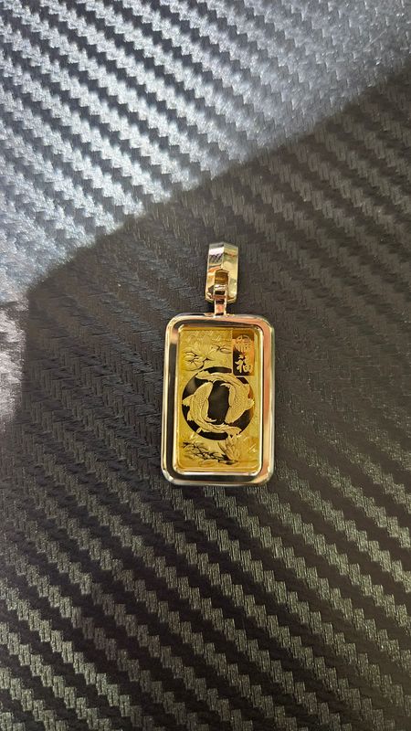 2025 5 GRAM KOI FISH PAMP GOOD LUCK YEAR W/CUSTOM BEZEL