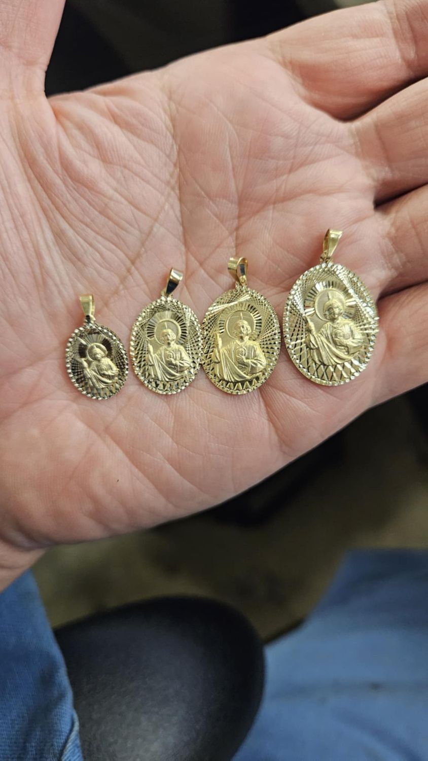 14K OVAL SAN JUDAS PENDANTS