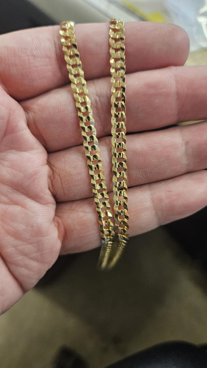 14K 5MM FLAT CURB CHAIN (ITALIAN FINISH)