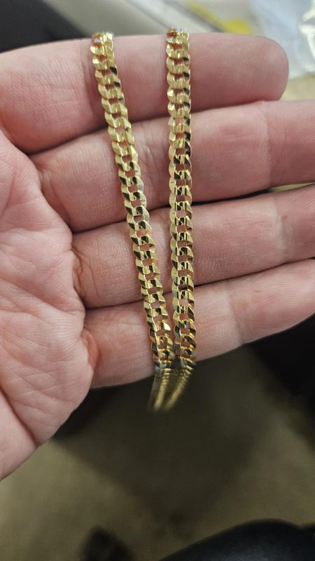 14K 5MM FLAT CURB CHAIN (ITALIAN FINISH)