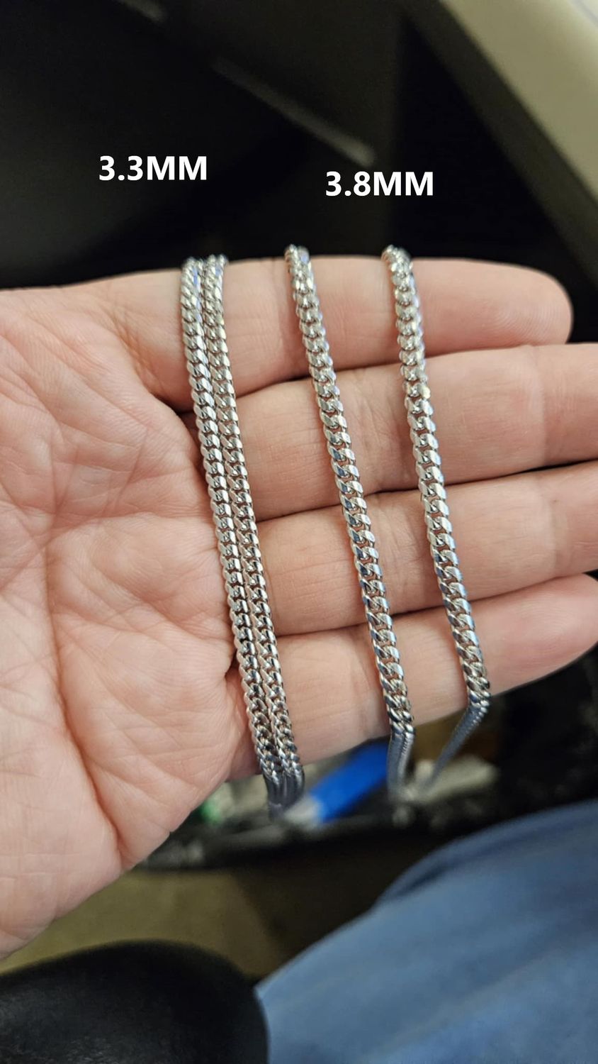 PLATINUM 3.3 &amp; 3.8MM MIAMI CUBANS