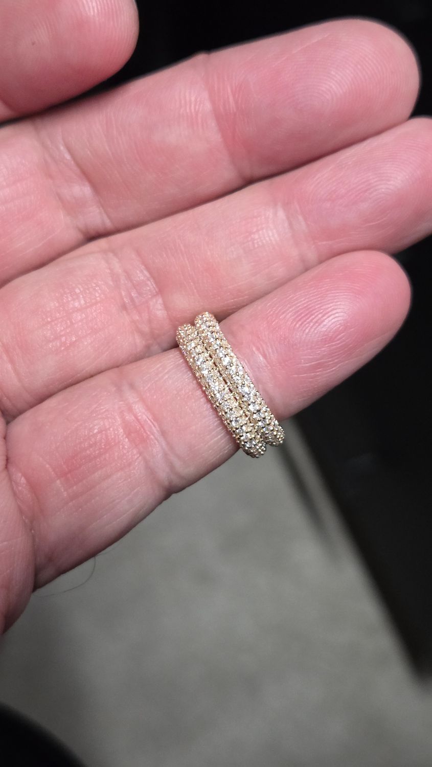 14K 6MM DOUBLE ROW ETERNITY RING