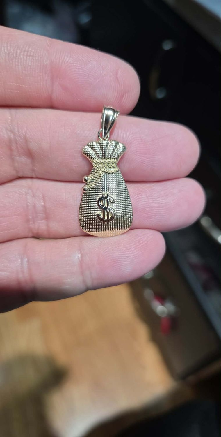 10K MONEY BAG PENDANT