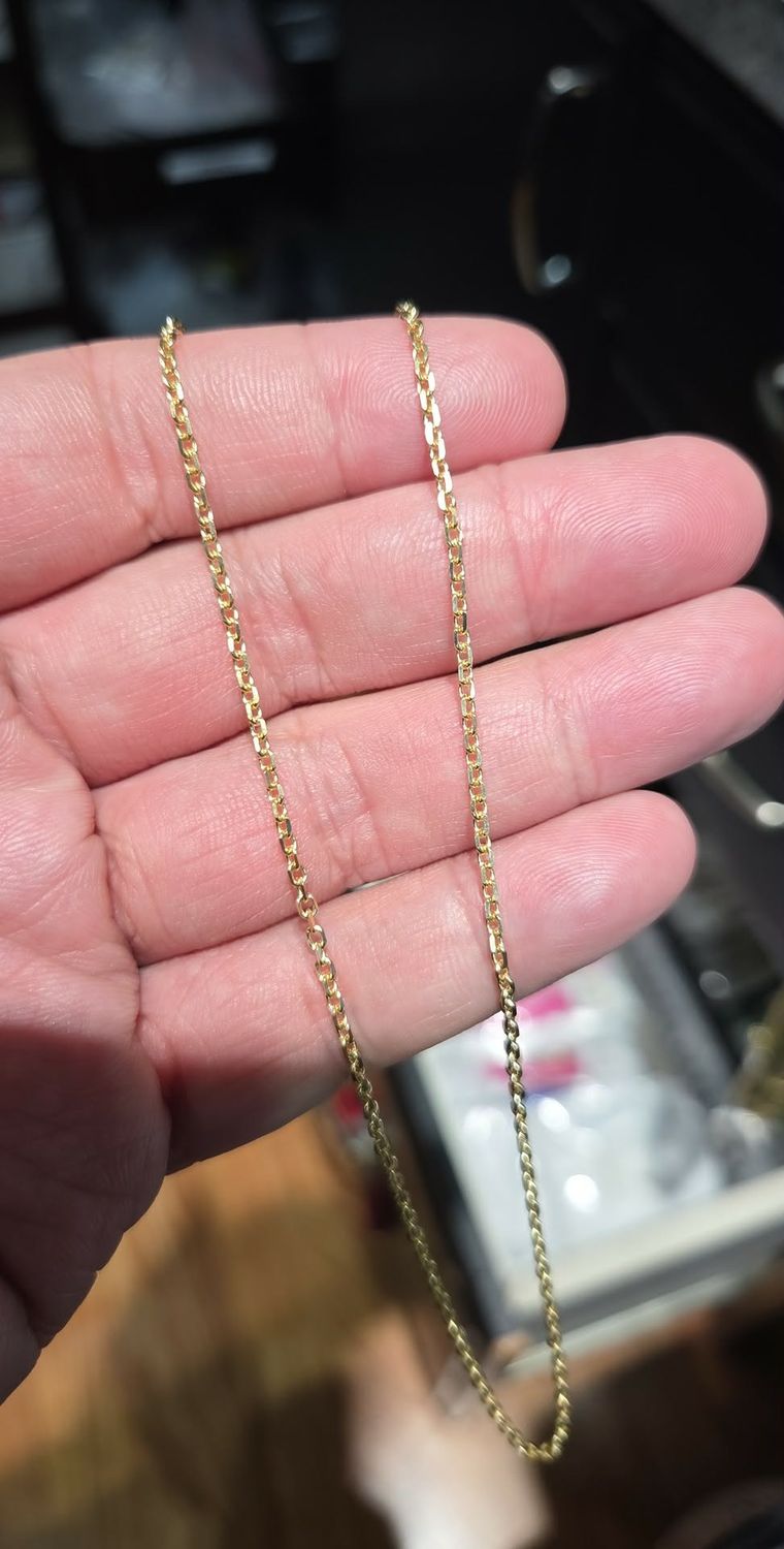14K 2MM DIAMOND CUT CABLE CHAIN