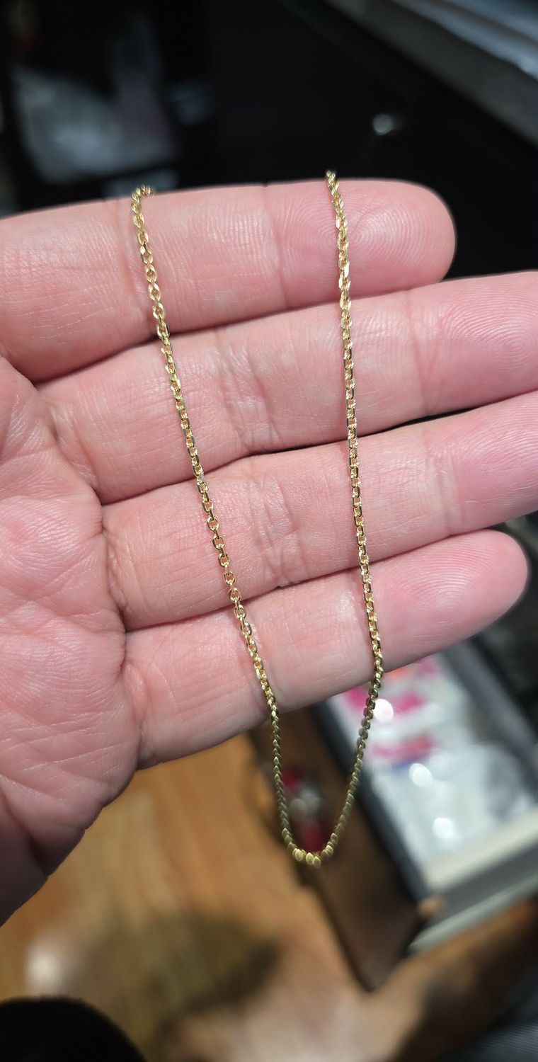 14K 1.7MM DIAMOND CUT CABLE CHAIN