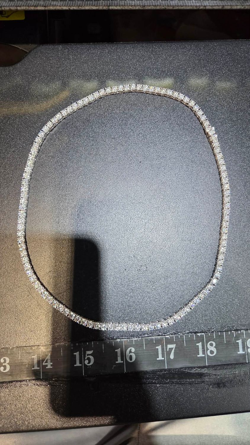 STERLING  4MM MOISSANITE TENNIS CHAIN &amp; BRACELET