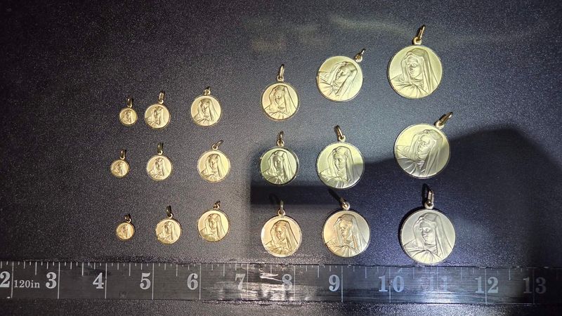 14K VIRGIN MARY MEDALLIONS